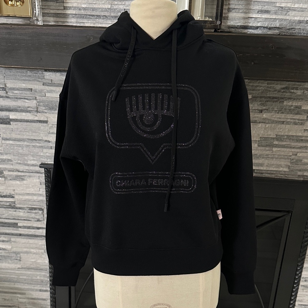 Chiara Ferragni Black Hoodie size S